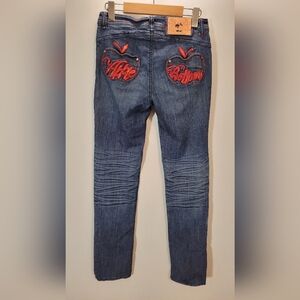 Apple Bottoms Jeans Y2k Red Shiny Apple Jeans - Size 6